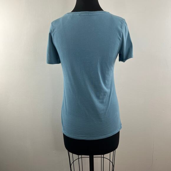 ATM Anthony Thomas Melillo Blue Top Cotton Crew Neck Pullover Tee Size Small S - Picture 5 of 9